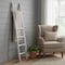 Homeroots 76" White Six Step Solid Wood Decorative Ladder 519096 - alternate 7