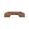 Homeroots Chestnut Italian Leather Power Reclining U Shaped Eight Piece Corner Sectional With Console 632577 - alternate 6