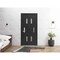 Vdomdoors Sliding Closet Bi-fold Doors 36 x 80in, Sete 6933 Matte Black W/ Frosted Glass, Sturdy Tracks SETE6933BF-BLK-36 - alternate 1