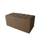Homeroots 15in Tan Upholstered Faux Leather Bench 274816 - alternate 5