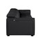 Homeroots 104" Black Top Grain Leather Reclining Metal USB Sofa 720436 - alternate 10