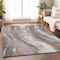 Homeroots 3' X 5' Taupe Sky Blue And Ivory Abstract Washable Indoor Outdoor Area Rug 617443 - alternate 9