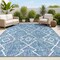 Jonathan Y Carwa Tribal Diamond Trellis Blue/Ivory 3 ft. x 5 ft. Indoor/Outdoor Area Rug SMB128C-3 - alternate 1