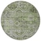 Homeroots 8' Artichoke Green And Gray Round Floral Medallion Washable Indoor Outdoor Area Rug 616612 - alternate 8