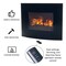 Northwest 25.5in Wall Mounted Electric Fireplace Curved Glass Heater with Log Fuel Effect, Adjustable Flames 80-EF455S - alternate 6