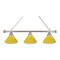 Holland Bar Stool Co Yellow 3 Shade Billiard Light, Chrome Fixture BL3CHYw - alternate 1