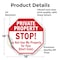 Signmission Private Property Stop! Do Not Use M, 18 Inch X 18 Inch, Vinyl Decal OC-D-18-143 - alternate 3