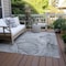 Homeroots 8' X 10' Gray Abstract Washable Non Skid Indoor Outdoor Area Rug 559376 - alternate 4
