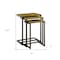 Homeroots Set of Three Brown and Black Distressed Solid Wood and Steel Frame Nested Tables, 3PK 493258 - alternate 5