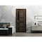 Sartodoors Solid French Door 32 x 80in, Cognac Oak W/ Black Glass, Single Regular Panel Frame Trims Handle VEREGIO7588ID-AKA-32 - alternate 1