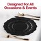 Smarty Had A Party Black Round Lotus Plastic Dinnerware Value Set, 240PK 8850-BKVP-CASE - alternate 10
