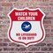 Signmission Pool Safety Shield Sign Attention Watch, 6 Inch X 6 Inch, Plastic Sign SHI-P-6-430 - alternate 5