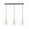 Jonathan Y Kiawah Island 30.5" 3-Light Metal/Glass Contemporary Modern LED Pendant, Brass Gold/Black JYL1123A - alternate 13