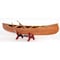 Homeroots 6" Wood Brown Solid Wood Hand Painted Model Boat Tabletop Sculpture 364263 - alternate 9