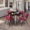 Regency Round Kahlo Breakroom Table W/ 4 M Stack Chairs, 42 in W, 42 in L, Neo Walnut TPL42RNDNWCM47BY - alternate 7