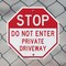 Signmission Stop Do Not Enter Private Driveway, 10 inch X 10 inch, Aluminum Metal Signs, 5PK OC-A-5Pack-10-278 - alternate 6