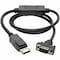 Tripp Lite 3FT DISPLAYPORT TO VGA ADAPTER ACTIVE CONVERTER CABLE LATCHES DP TO HD15 DPORT 1 P581-003-VGA-V2 - alternate 4