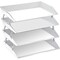 Acrimet Facility 4 Tier Letter Tray Side Load Letter Size A4 Desktop File Organizer Plastic White 256.BO - alternate 5