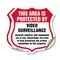 Signmission Video Surveillance Shield Sign This Area, 18 inch X 18 inch, Vinyl Decal, 2PK SHI-D-2PACK-18-473 - alternate 1