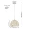 Jonathan Y Campana 10.25" 1-Light Bohemian Modern Woven Rope/Iron LED Pendant, Cream JYL6513C - alternate 11