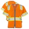 Dome75 Hi-Vis Short Sleeve Safety Vest SM/MD Class ANSI/ISEA 107-2020 Class 3 , Reinforced Front Zipper DV2533 - alternate 1
