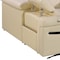 Homeroots Beige Italian Leather Power Reclining U Shaped Eight Piece Sectional With Console 634667 - alternate 12