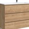 Homeroots 48" Oak Wood Freestanding Bathroom Vanity With White Sink And Three Drawers 624171 - alternate 4