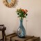 Uniquewise 16-Inch Multitone Glass Table Vase in Blue Hue - Minimalist, Decorative Boho Vase with Rustic QI004736 - alternate 9