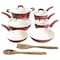 Kenmore Arlington 12 Piece Aluminum Ceramic Coated Nonstick Cookware Set in Metallic Red 126358.12 - alternate 1