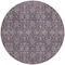 Homeroots 8' Purple Beige And Taupe Round Floral Washable Indoor Outdoor Area Rug 582304 - alternate 6