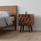 Homeroots 24" Chestnut Solid Wood Carved Geometric Two Drawer Nightstand 722544 - alternate 3