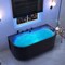 Anzzi Stone Belle 32in W x 67in D x 25in H Black Freestanding Bathtub with Black Faucet MN514BK_BK - alternate 9