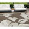 Homeroots 9' X 12' Brown Beige And Taupe Floral Washable Indoor Outdoor Area Rug 589534 - alternate 1