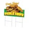 Signmission Pickle Chips Die Cut Yard Sign & Stake outdoor plastic coroplast window, C-DC-2436-Pickle Chips19 C-DC-2436-Pickle Chips19 - alternate 1