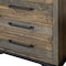 Homeroots 37" Brown and Gray Solid Wood Three Drawer Chest 524595 - alternate 9