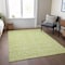 Homeroots 10' X 14' Artichoke Green And Ivory Floral Washable Indoor Outdoor Area Rug 581845 - alternate 9