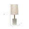 Homeroots 18" Gray And Gold Concrete Table Lamp With Khaki Drum Shade 643336 - alternate 1
