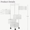 Home-Complete Kitchen Storage Rolling Cart with Wheels 5 Tier Rotating Baskets for Pantry, Bathroom, or Craft Room 83-106-W - alternate 8