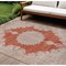 Homeroots 8' X 10' Rust And Beige Oriental Washable Indoor Outdoor Area Rug 597749 - alternate 1