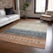 Homeroots 5' X 8' Brown Blue And Beige Southwestern Washable Indoor Outdoor Area Rug 605122 - alternate 8