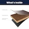 Flash Furniture 36" Square Outdoor Tabletop, Dark Brown, Seamless Surface Technology, 30x30 Silver Cast Iron X Base ST-SQ36-WBR-T3030S-GG - alternate 9