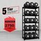 Shuntong Metal Shelving 5-Tier 34 in.W x 14 in.D x 72 in.H, Concealed Post, Laminated Boards - Black Wrinkle Textured Finish SH-ZCP-341472-5B-WB - alternate 8