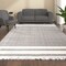 Homeroots 5' X 7' Gray Striped Handmade Indoor Outdoor Area Rug 533581 - alternate 8