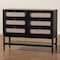 Baxton Studio Shirin Mid-Century Beige Fabric and Black Wood 6-Drawer Dresser 255-14151-ZORO - alternate 9
