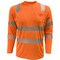 Reflective Apparel ANSI Type R Class 3 Long Sleeve T-Shirt with COOLMAX Technology 204CMPS-OR-LG - alternate 1