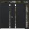 Vdomdoors Aluminum Double Doors Cynex 6777 Black 1 Sidelight and Top Transom Mirrored Clear Glass Modern Pain CYNEX6777DEXD-BLK-W72+12xH96+14-LH-O - alternate 1