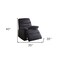 Homeroots 35" Black Microfiber Manual Recliner 285824 - alternate 5