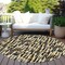 Homeroots 8' Black Gold And Ivory Round Abstract Washable Indoor Outdoor Area Rug 602547 - alternate 8