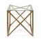 Homeroots 22" Brass And Clear Glass And Steel Square End Table 543843 - alternate 6