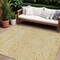 Homeroots 9' X 12' Gold And Ivory Abstract Washable Indoor Outdoor Area Rug 599716 - alternate 1